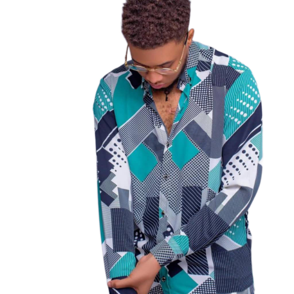 Men's Fashionable Vintage Shirt- Long Sleeve