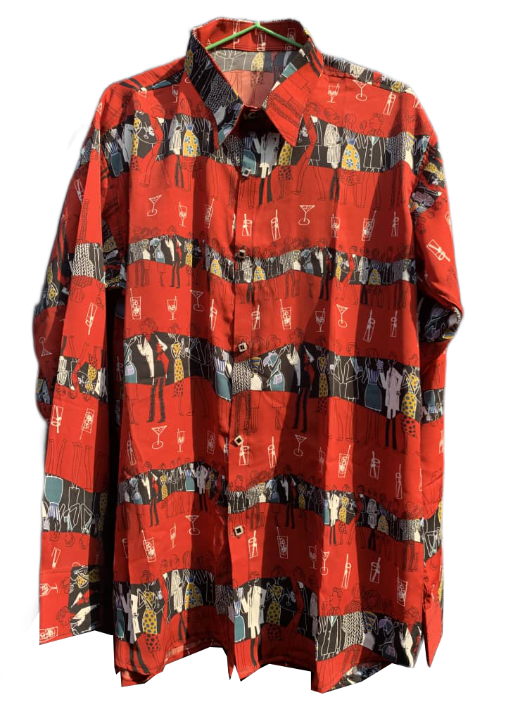 Men's Vintage Shirt Casual Long Sleeve - Multicolor