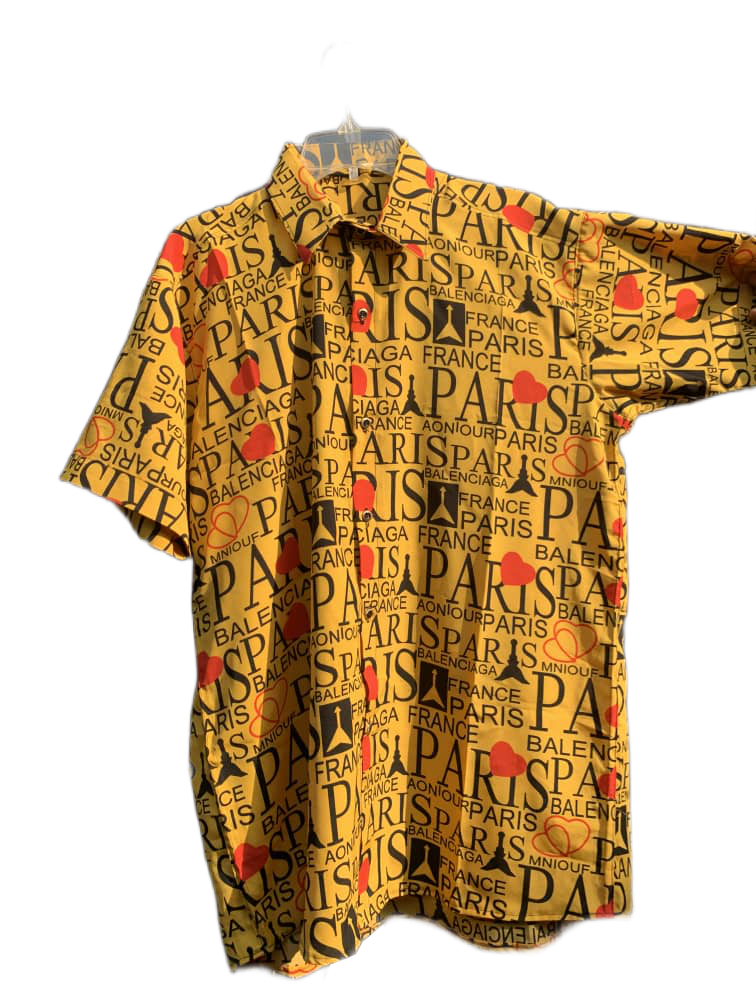 Mens' Vintage Shirt Casual Short Sleeve