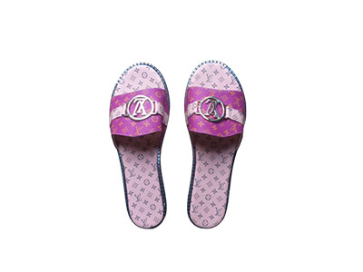 Pink Louis Vuitton Slip On