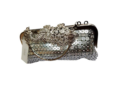 Classy Sliver Shaped Clutch Purse