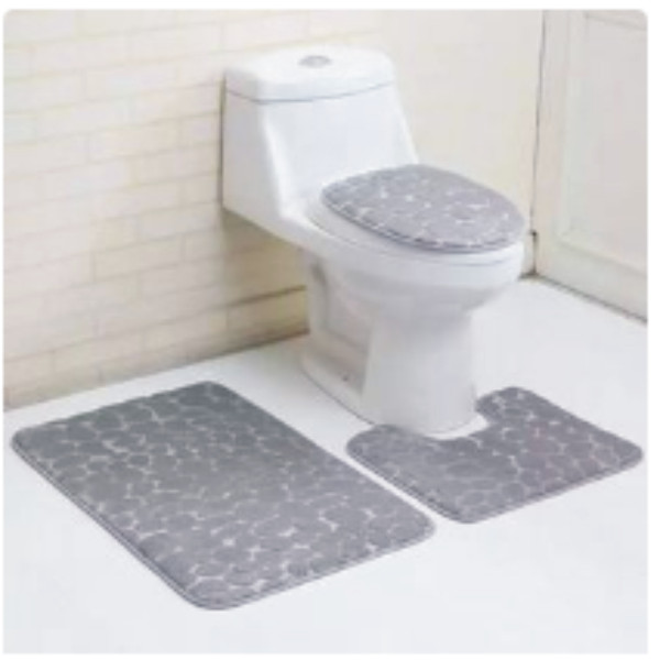 3 in 1 toilet/bathroom footmat