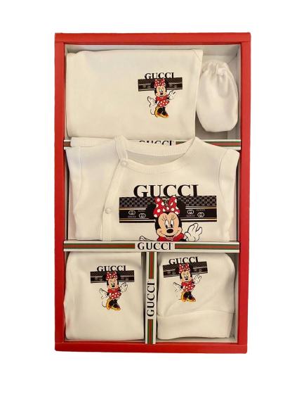 New Born Gucci 5 in 1 Pieces Arrival Wear