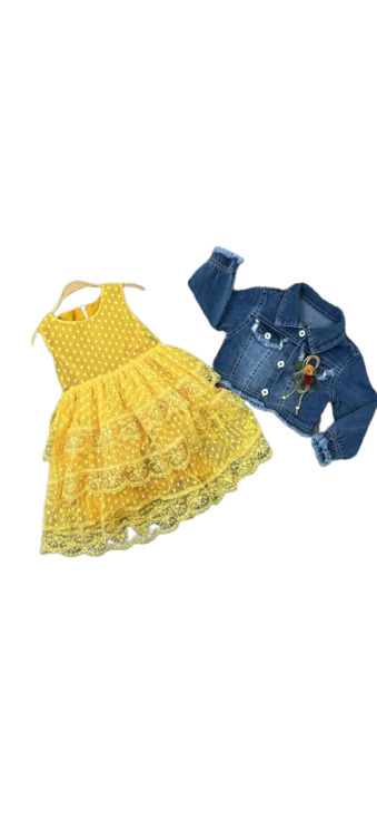 Baby Girls Princess Dress Floral Partywear with Jacket