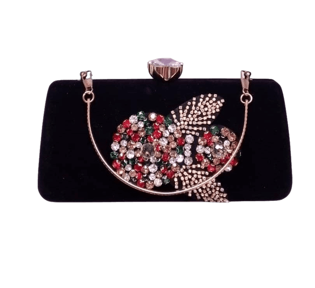 Women Hasp Clutch Purse -Black
