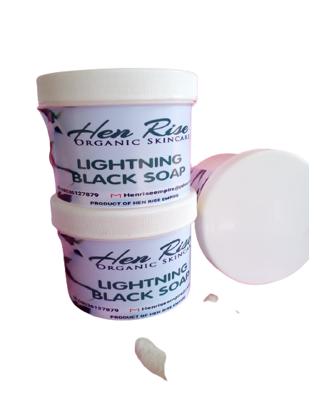 Hen Rise lightening Black soap
