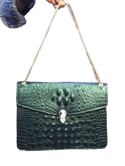 All Season's Leather Ladies Handbag-Black