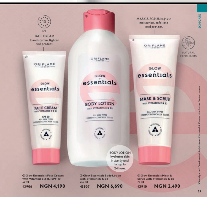 Glow essential face and body cream