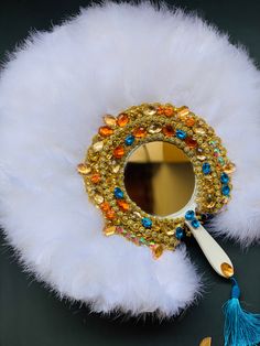Luxury Mirror Bridal Hand-Fan
