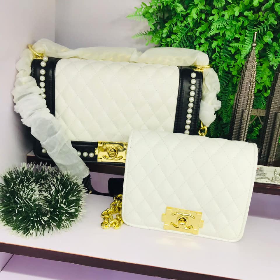 Female Classic Handbag - White