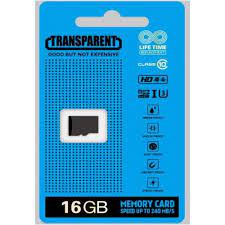 Transparent Memory Card 16gb