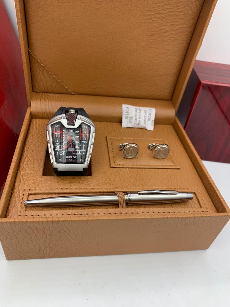 Wrist Watch With Cuff Links